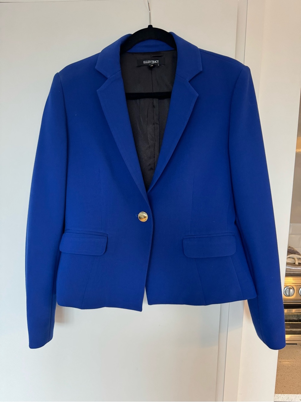 Ellen Tracy Cobalt Blue Single-Button Blazer